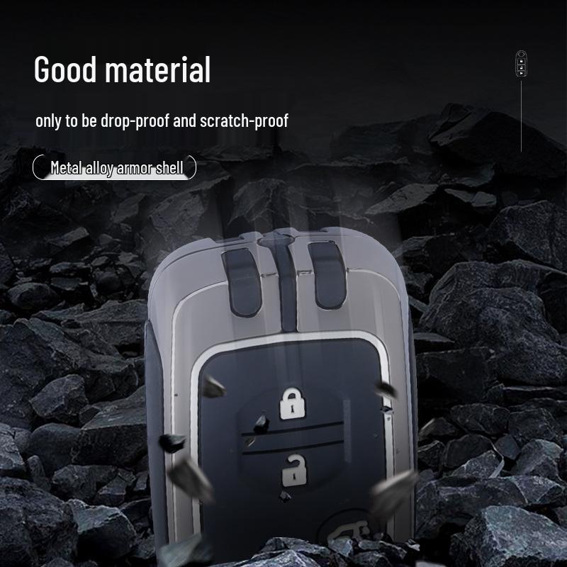 Metal Snap Button Key Case for Toyota: Camry, Crown, Reiz, Prado, Land Cruiser.