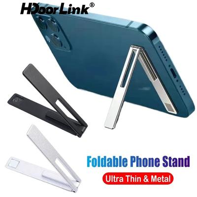 HdoorLink Mini magnetický držiak telefónu skladací zadný držiak mobilného telefónu neviditeľný držiak kovový držiak na stôl stojan pre iphone Xiaomi Samsung