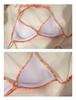 Korean Dongdaemun Leopard Print Peach Bikini - Sexy Push-Up, Tie-Up, Peach Pink Beachwear