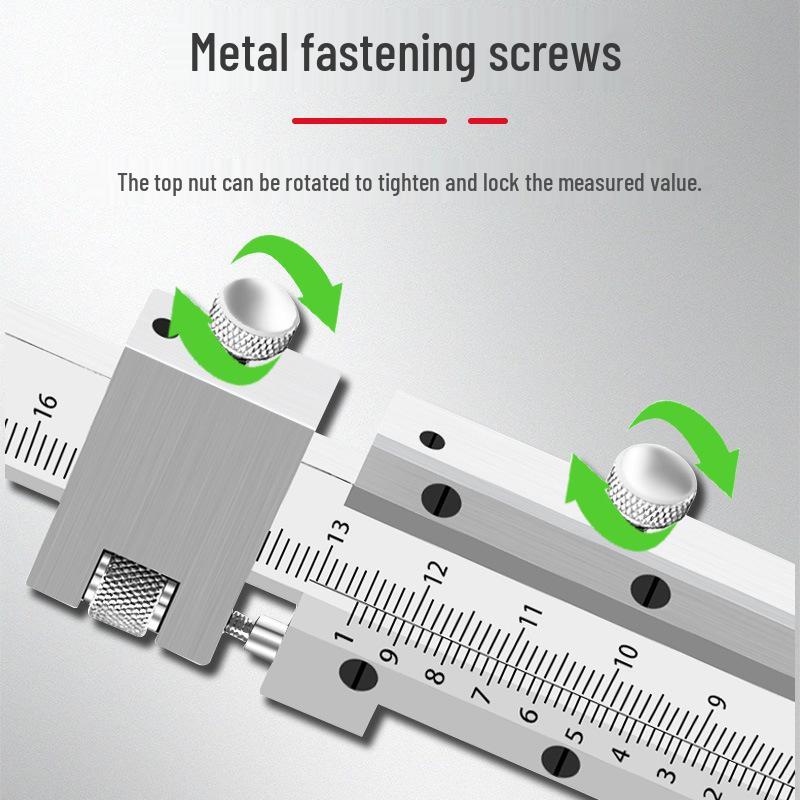 High-Precision 0-200mm Height Vernier Caliper & 0-300/500mm Scribing Ruler Gauge