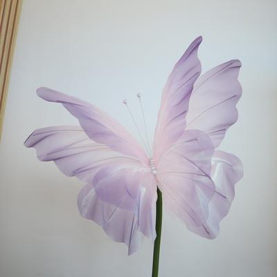 Giant Gauze Fake Butterfly 50/65cm 3D Silk Yarn Butterfly  Wedding Party Decoration
