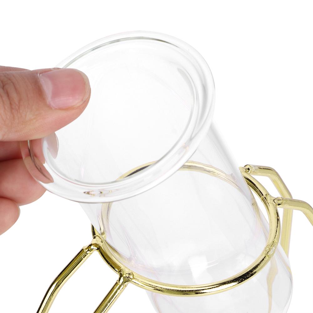 Transparent Hydroponic Plant Vases Flower Pot Tabletop Home DecorationsGold