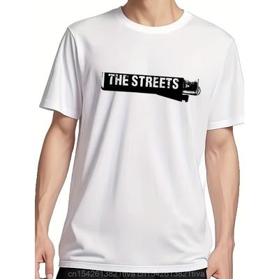 Herren Mike Skinner The Streets Logo T-Shirt - Kurzärmelig Rundhals Lässig Streetwear, Retro T-Shirt Inspiriert von Rap-Ikone, Geeignet für Alle Jahreszeiten