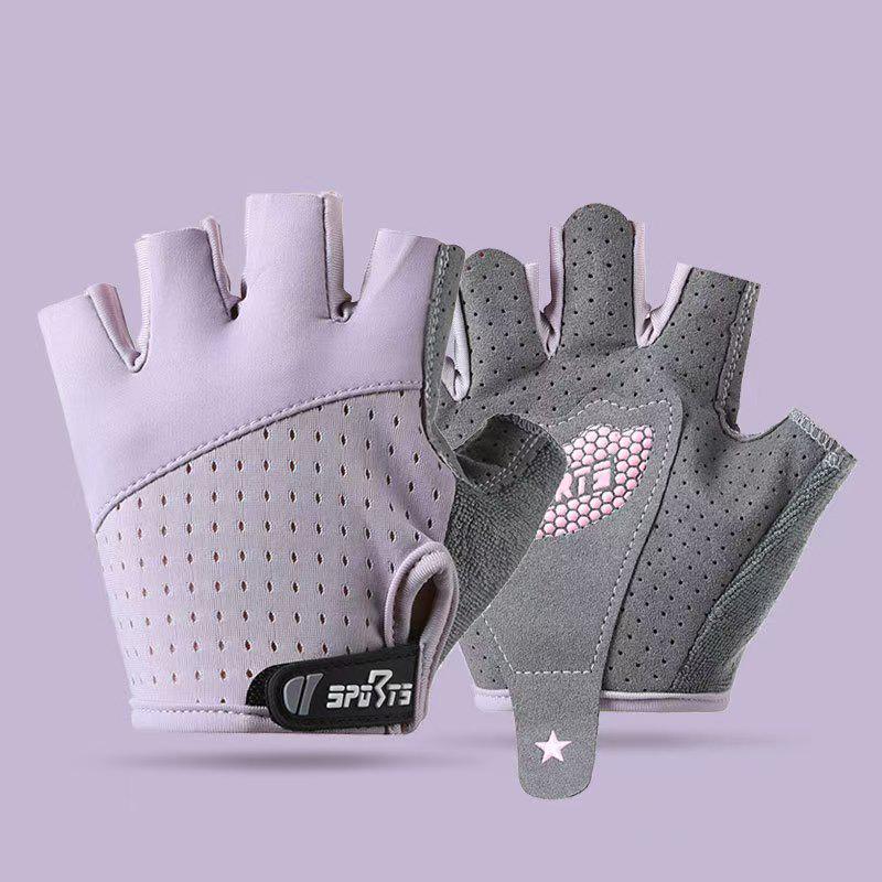 Kids' Non-Slip Half-Finger Sports Gloves for Cycling, Skating, and Fitness with Palm Protection