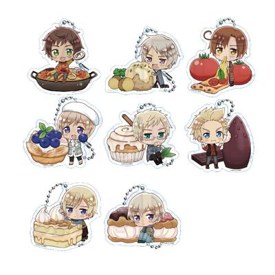 Y Line Hetalia WorldStars Trading Acrylic Keychains, Yummy! Ver. Vol.2, H70 X W70mm, Box of 8