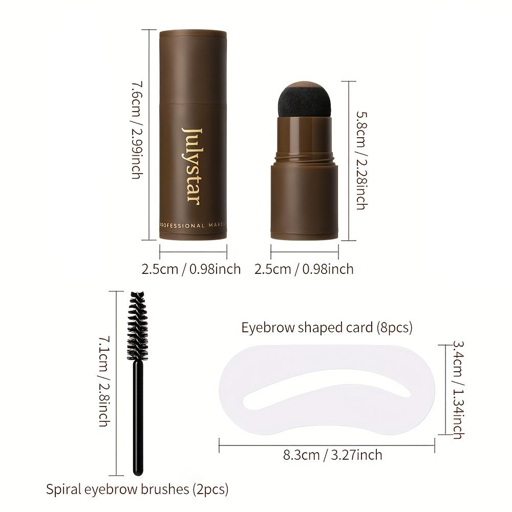 Eyebrow Definer Powder Stamp Makeup with 8 Reusable Stencils Long Lasting Hairline Shadow Powder Hair Chalk Hair Fluffy Powder