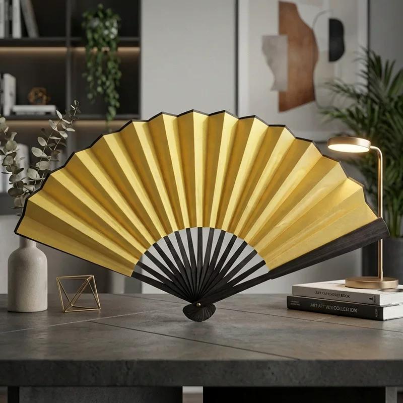 Folding Fan Chinese Style Summer 10inch Ancient Style Fan Men's Silk Cloth 2026 New Model Summer Bamboo Fan Hanfu Portable Fan