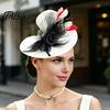 Zylinder mit starkem Clip, Fascinator-Hut mit Feder-Netzblumen-Dekor, Tanzkostüm Kopfschmuck für venezianische Karnevalsmaskeraden, Mottopartys, Bühne