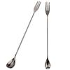 2Pcs Rustless Steel Mixing Spoon Dual Head Bar Spoon Bar Spoon Stirrer  For Beverage Layering