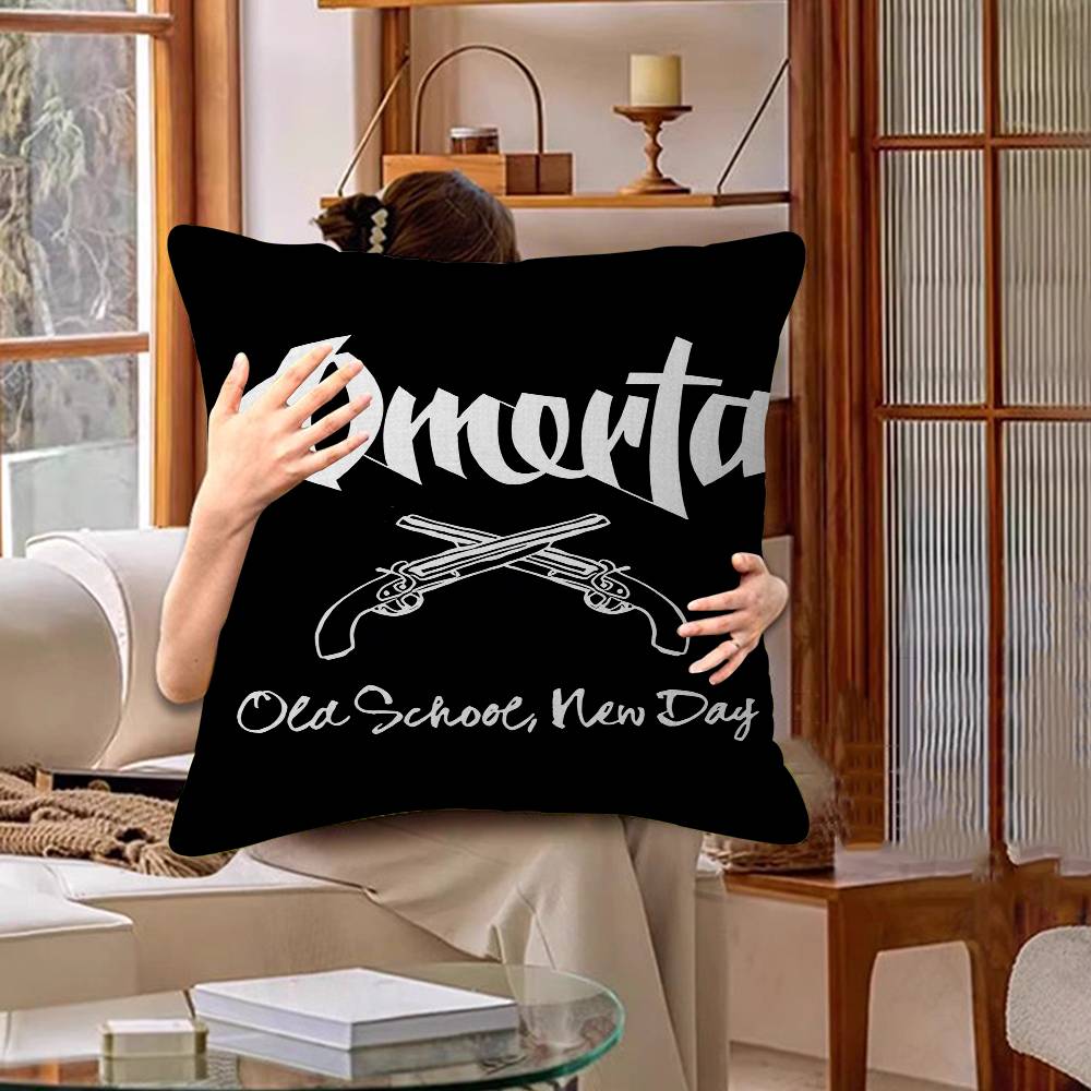 Brand Omerta Maes 47 Logo Pillow Cushion Cover Pillowcase Living Room Sofa Home Decor Customized