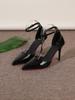 Internet Celebrity Foreign Trade Hollow Fashion Sandals 2025 Summer New Women's Shoes Korean Version Fine Heel Temperament Buckle High Heel Sandals