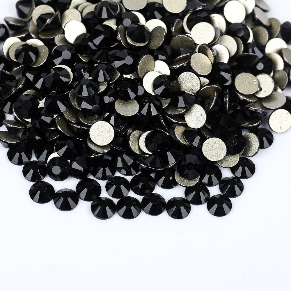 Weichen, Gold Bottom Mixed Glass Flat Bottom Diamond Nail Drill, Decorative Mobile Phone Case Diy Nail Accessories Rhinestone Jewelry