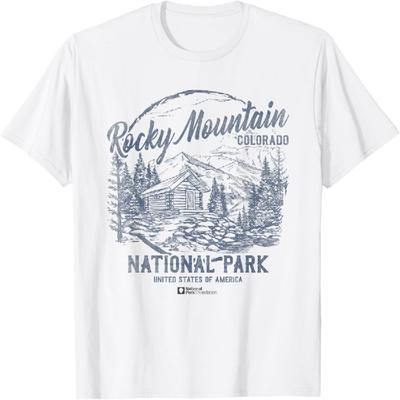 Camiseta Vintage del Parque Nacional de las Montañas Rocosas