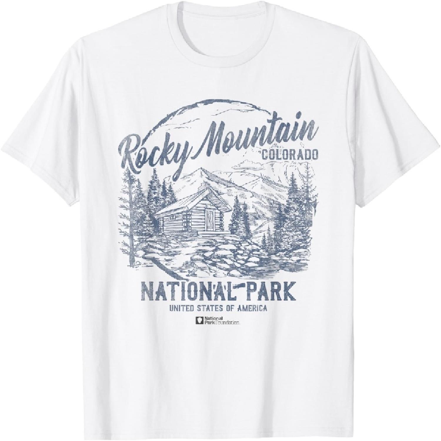 Винтажная футболка Национальный парк Роки-Маунтин S