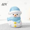 Cute Holiday Decorations for Micro Landscape Christmas Vinyl Figurines, Santa Claus Snowman Reindeer Mini Statue, Desk Ornaments Small Desktop