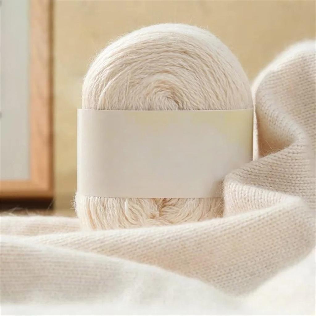 Mohair Yarn Soft Wool Knitting Long Warm Thin Yarn Roll Scarf Cashmere Yarn Hand Crochet Thread for DIY Weave Knitwear
