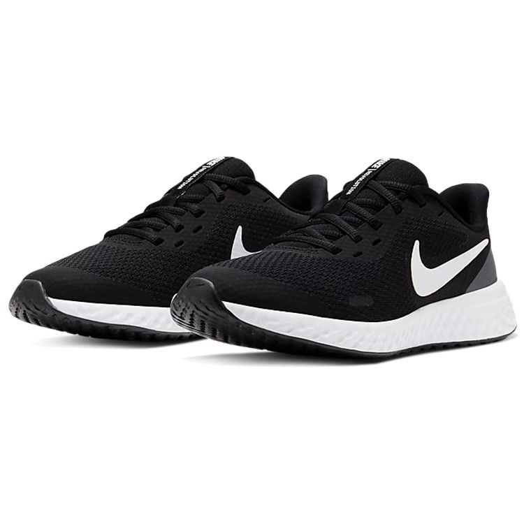 Nike Revolution 5 GS BQ5671-003 Black Anthracite White Kids' Running Shoes