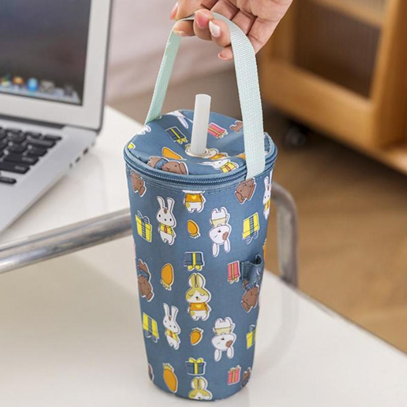 2025 New Print Milk Tea hand-held Cup Holder Insulated fresh-keeping Cup Holder Office Portable Cup Bag Carrying Milk Tea Covers