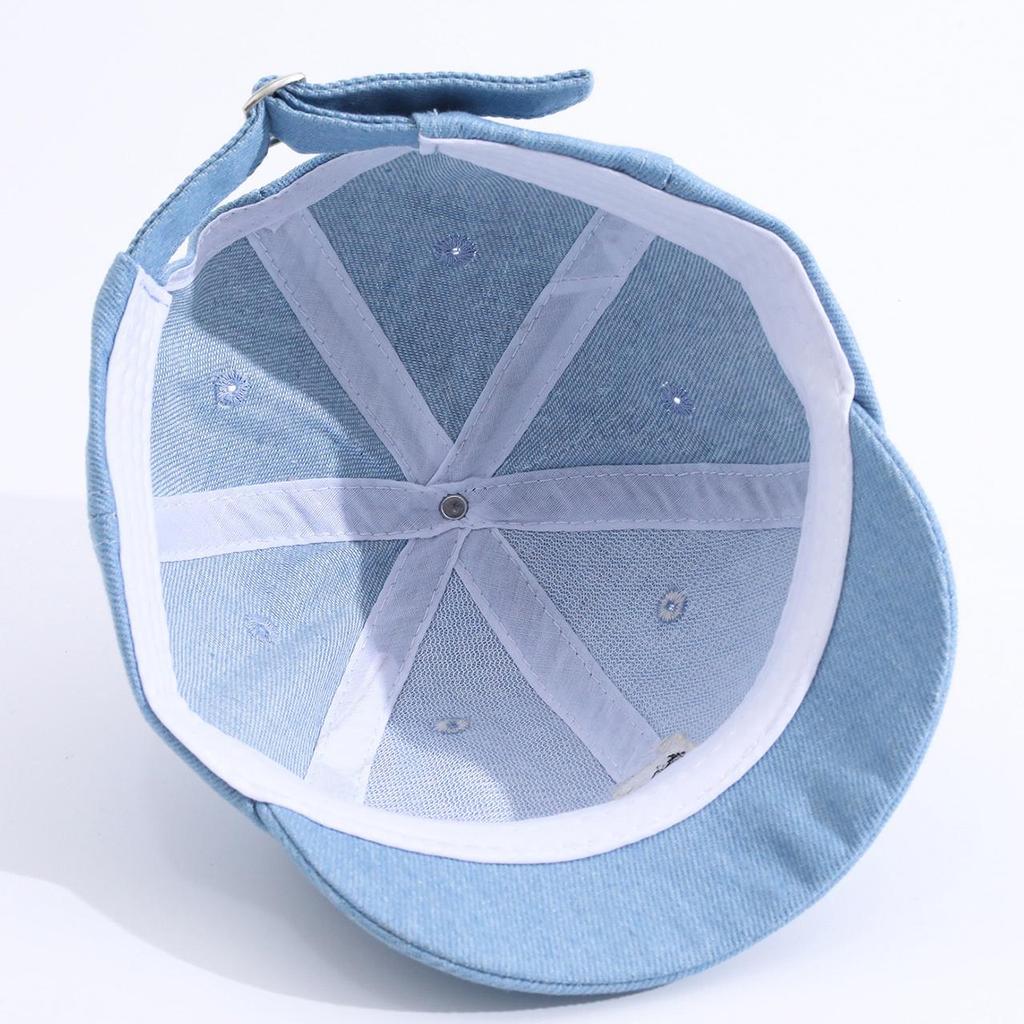 Süßer Baby Cartoon Denim Baseballkappe Kurzer Schirmmütze für Kleinkind Junge Mädchen Sommer Sonnenschutz Kinder Schirmmützen