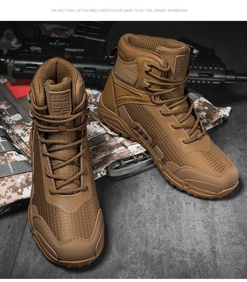 Fashion New type of mid high cut waterproof adventure work boots for outdoor mountaineering