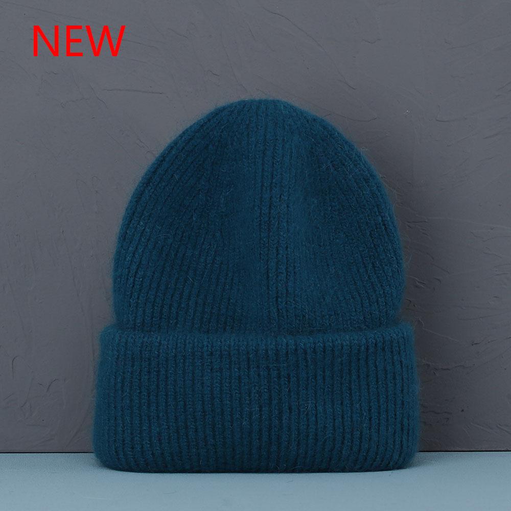 2023 new  Hot Selling Winter Hat Real Rabbit Fur Winter Hats For Women Fashion Warm Beanie Hats Solid Adult Cover Head Cap