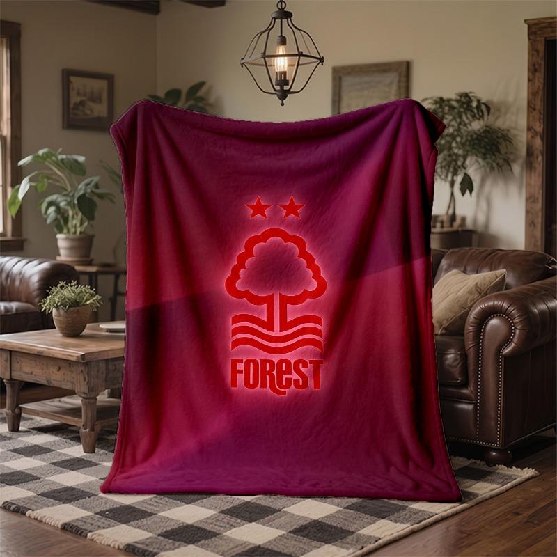 Nottingham Forest Football Print Flannel Blanket Soft Warm Sofa Bed Throw Blanket For Home Office Bedroom