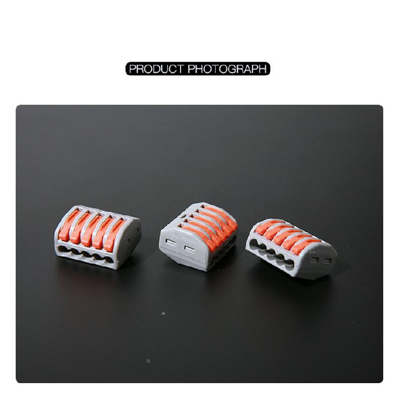 2 Pin, 3Pin, 5Pin Compact Wiring Terminal Block Fast Connector Push-In Conductor