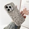 Plating Frame Leopard Print Leather Silicone Case For For Iphone 17 16 1 14 Plus 13 12 Pro Max 11 Shockproof Soft Cover