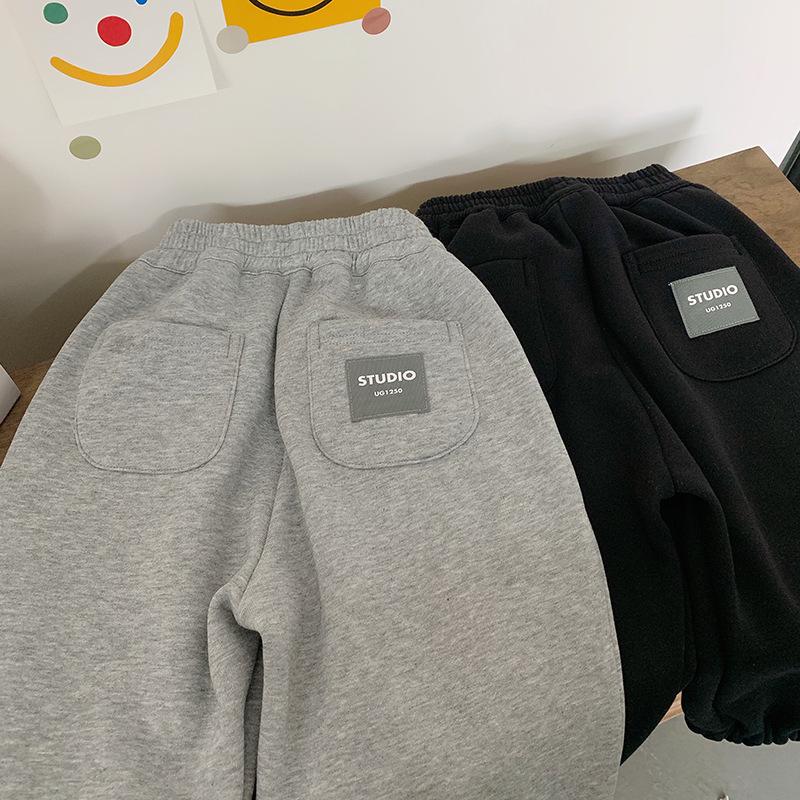 Boys' Cool Spring Sweatpants: Mid-Sized, Soft, Versatile, Loose-Fit, Cuffed Sports Pants