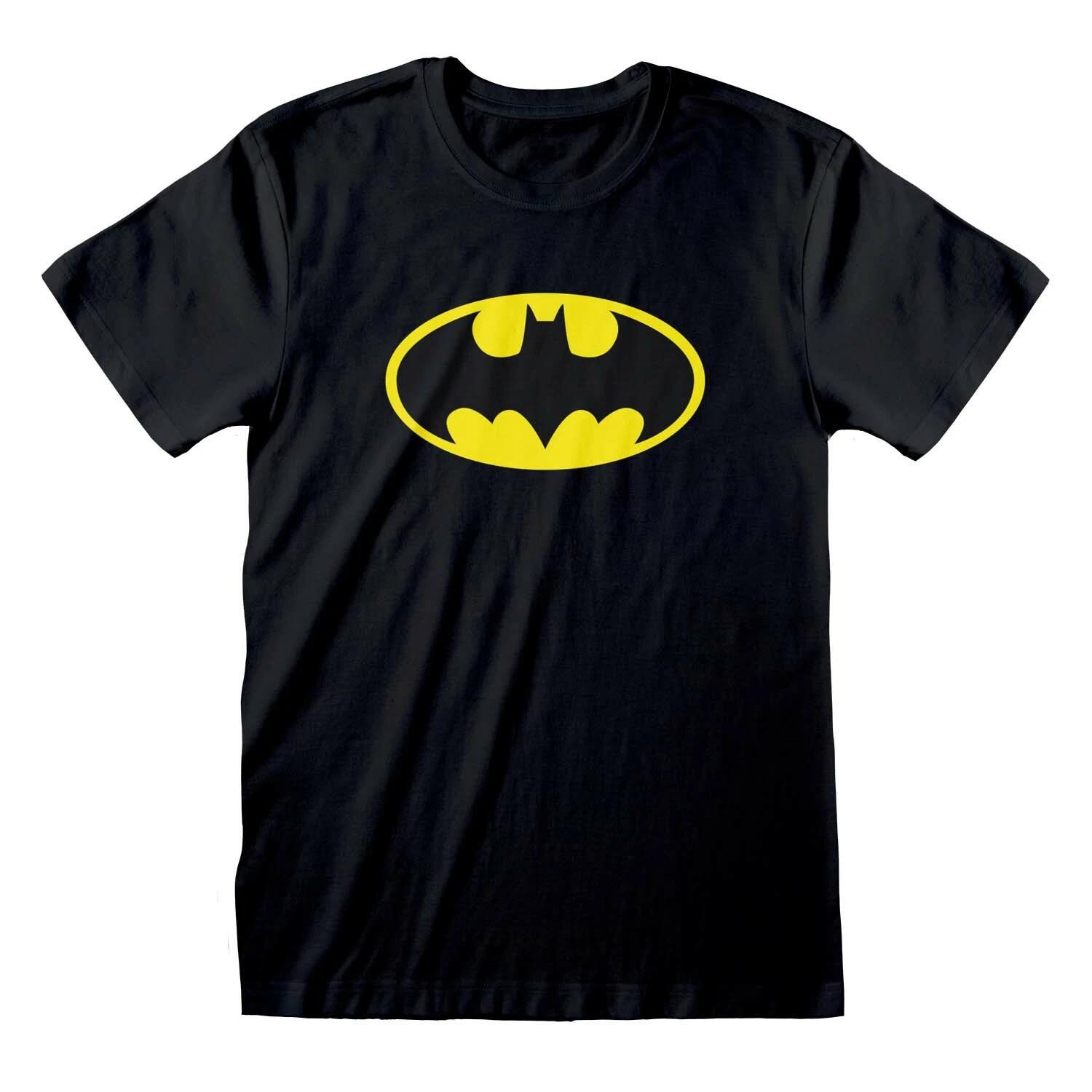 Batman Logo 100% Cotton T-shirt Mens Tees Top Official Merchandise M/L/XL Original Box & New- M
