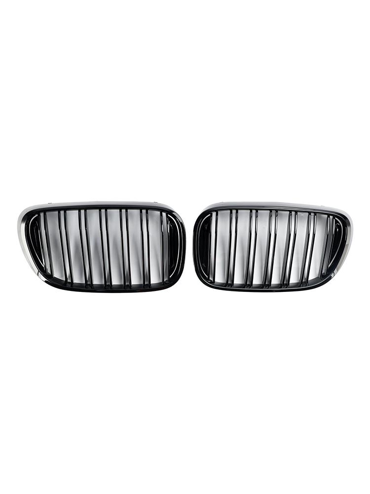 Black 2 Slat Front Kidney Grill Grille Fit BMW 7 Series G11 G12 2016-18 Pre-LCI