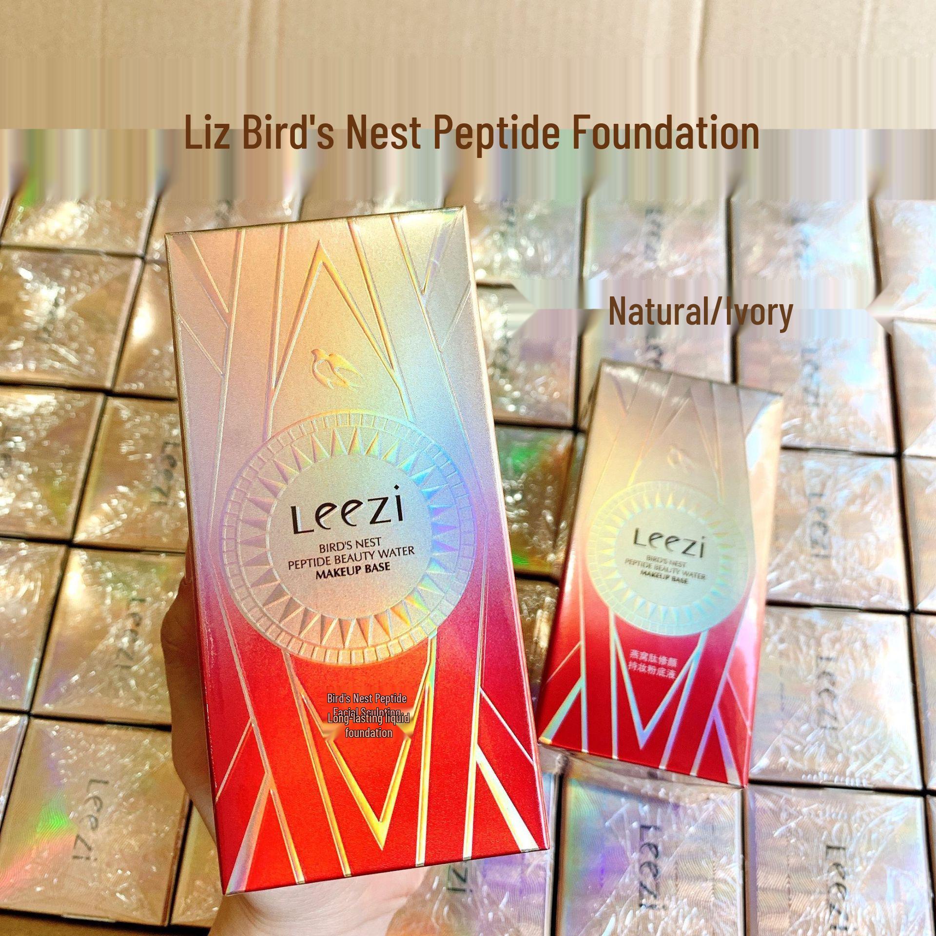 LeeziLiz Bird s Nest Peptide Face-Sculpting Foundation: Soft Matte, Skin-Nourishing, Long-Lasting, Lightweight, Hydrating, and Waterproof.