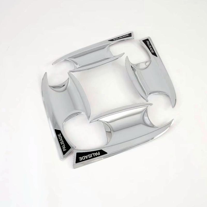 For Hyundai Palisade - ABS Door Handle Bowl Side Door Bowl Cover Decorative Strip Appearance Car Styling Accessories ABS Silver 4pcs