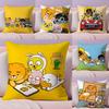 Cartoon Funny Fun Cute Kakao Pillow Case Silky Short Plush With Invisible Zipper Dustproof Sofa Cushion Cover For Home Decor