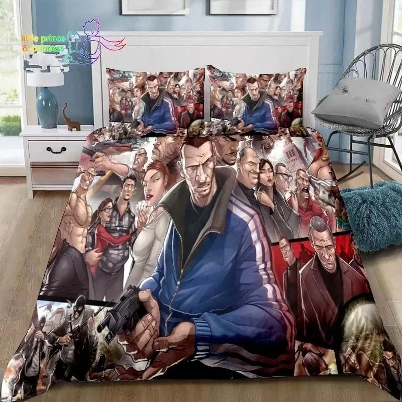 3D Print Grand Theft Auto GTA Game Gamer Bedding Set Single Twin Full Queen King Size Bed Set Aldult Kid Bedroom