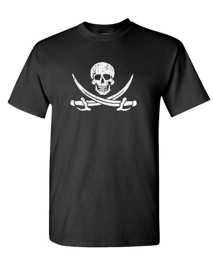 

CALICO JACK - pirate skull flag treasure - Mens Cotton T-Shirt 5XL різнокольоровий