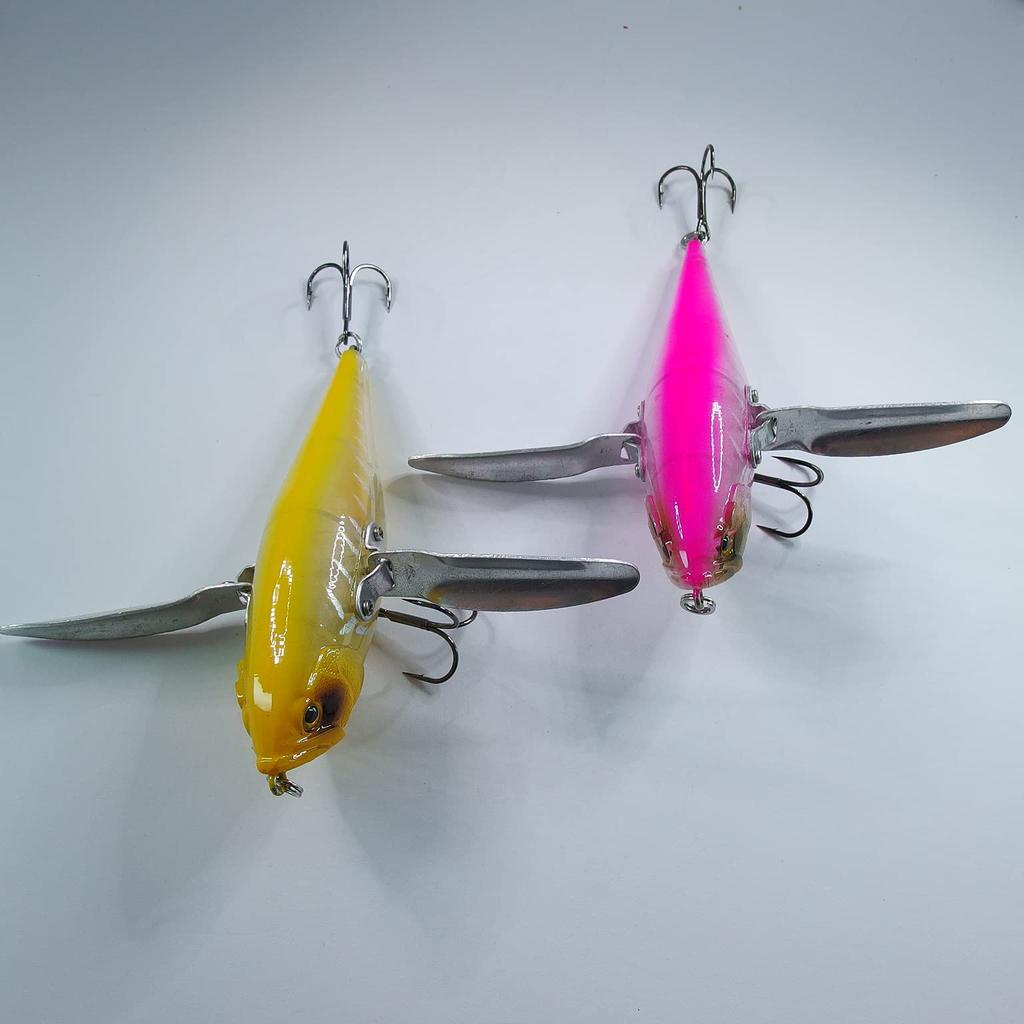 Momo Lure Large Crawler Cicada Cicada Dodge Big Bass Fishing Yellow Bone Bait, Lure, Cicada, (Pink & Set)