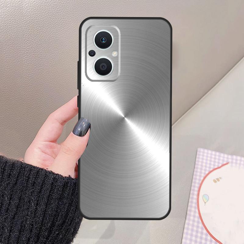 Steel Iron Metal Pattern Funda For OPPO Reno 12F 11F 13F 14F 10 11 12 13 14 Pro 7 8 Lite OPPO Find X8 X6 X5 Pro Case
