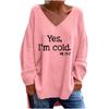 IHUASU Women's Fashion Casual V-Neck Long Sleeve Blouses & Shirts
