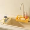 Splash Proof Faucet Drain Storage Rack Hollow Draining Design Sponge Cloth Storage Rack  Keeps Dry