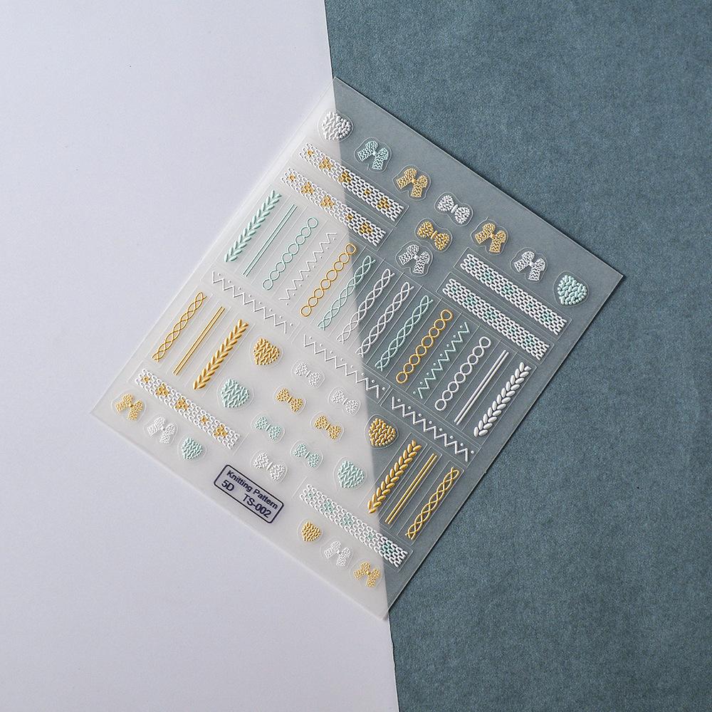 Наклейки для ногтей с трехмерным рельефом — фото 8