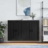 Vidaxl Wall Cabinets, 2 Pcs, Black, Wood-Based Material