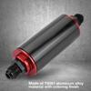 Universal 100 Micron AN8 Aluminum High Flow Fuel Inline Petrol Filter for Car Truck Black