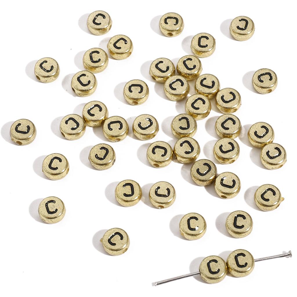 Mărgele Handmade Mărgele Acrilice Alfabet Mărgele Pătrate Mărgele Plate Mărgele Rotunde Handmade DIY Accesorii Bijuterii Mărgele Distanțiere Brățară Mărgele Înșirate Manual