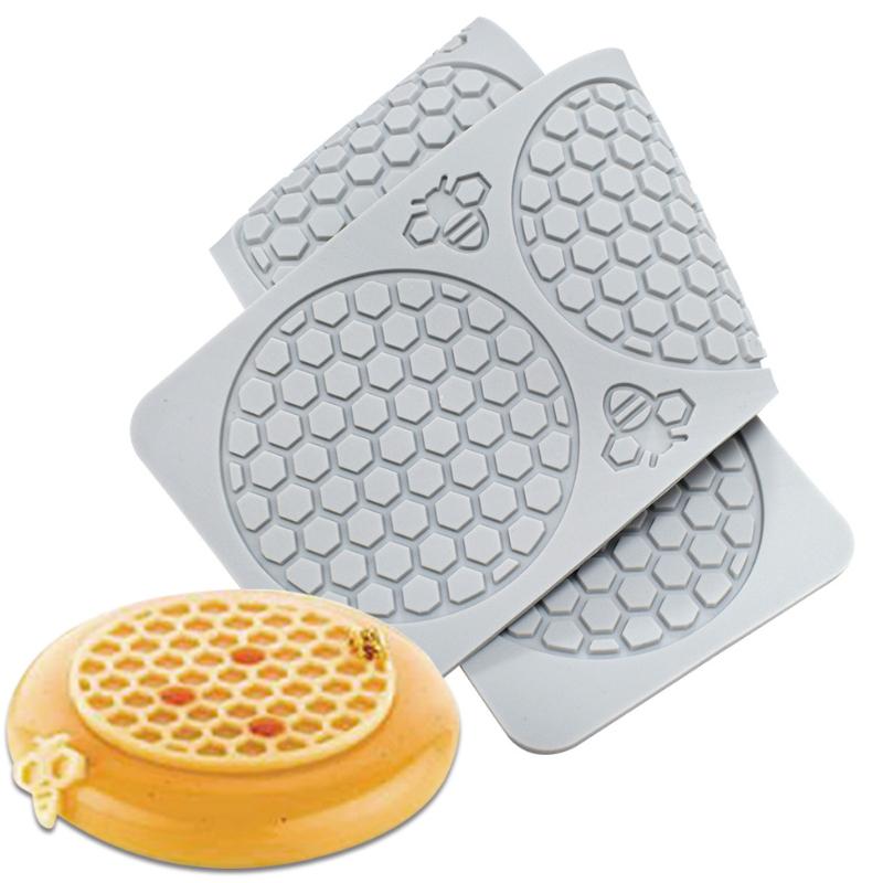 Honeycomb Silicone Mould Chocolate Mould DIY French Pastry Lace Decoration Mesh Mousse Cake Mold Platter Fondant Lace Cushion