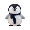 Soft Plush Penguin Stuffed Animal Toy with Scarf Large Size Cuddly Plushie for Kids and Collectors Indoor Use