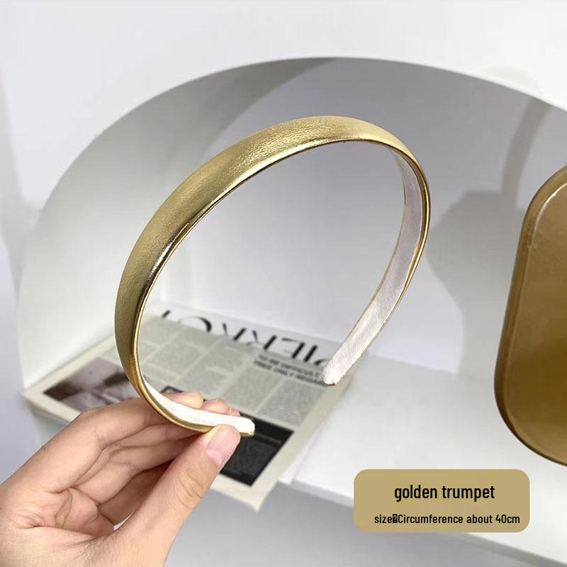 Korean Glossy Metal Headband for Women - Shiny Retro Fashion Hair Clip, Sweet and Cool Style Hair Accessory