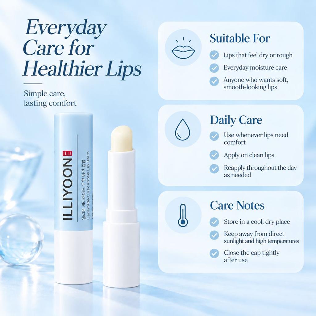 ILLIYOON Ceramide Unscented Vegan Lip Balm 3.2g