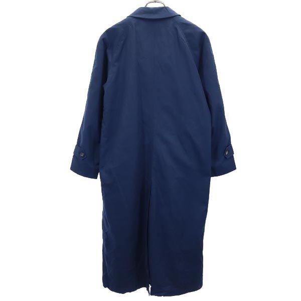 LONDON FOG 80s Vintage Long Sleeve Stainless Collar Coat 10-M Navy System Women Used