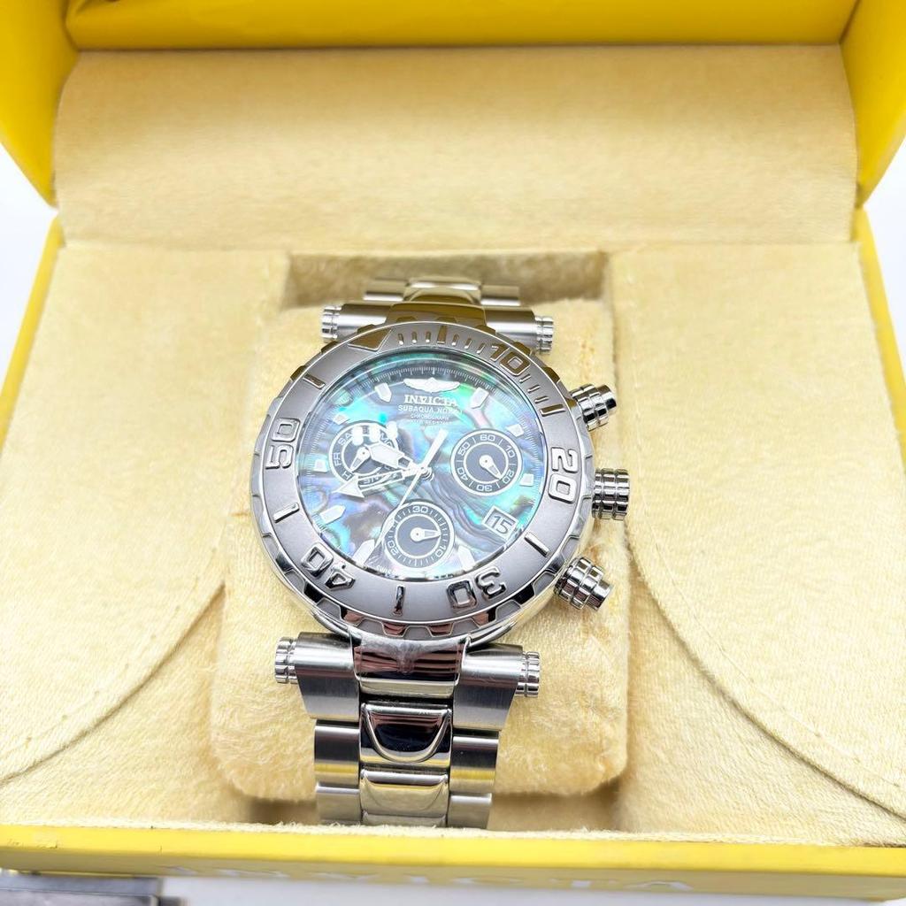 Used Good condition! INVICTA Shell Dial Sub Aqua 200M Watch Chronograph